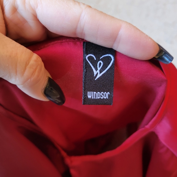 Windsor Red Satin Bodysuit - Picture 7 of 8